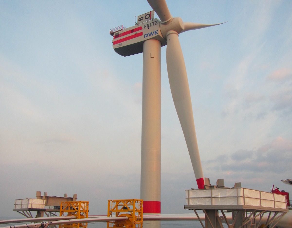 Senvion instala el primer aerogenerador de Nordsee Ost