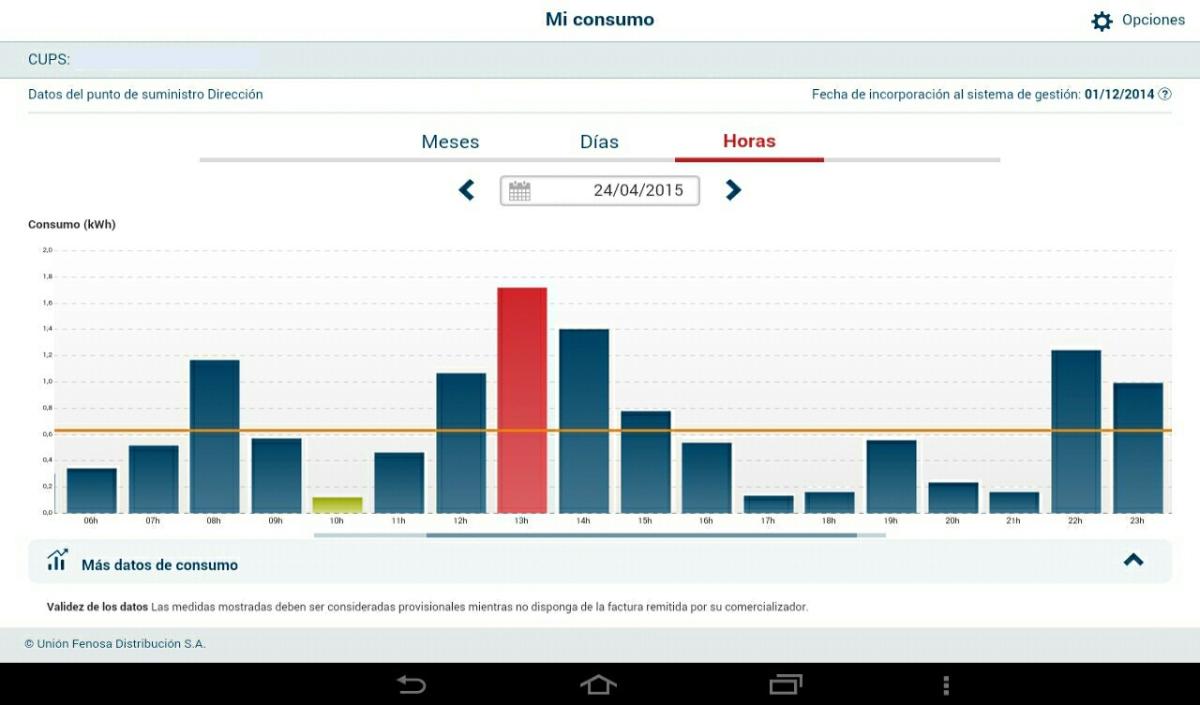 Gas Natural crea una 'app' para que los clientes consulten su consumo eléctrico horario