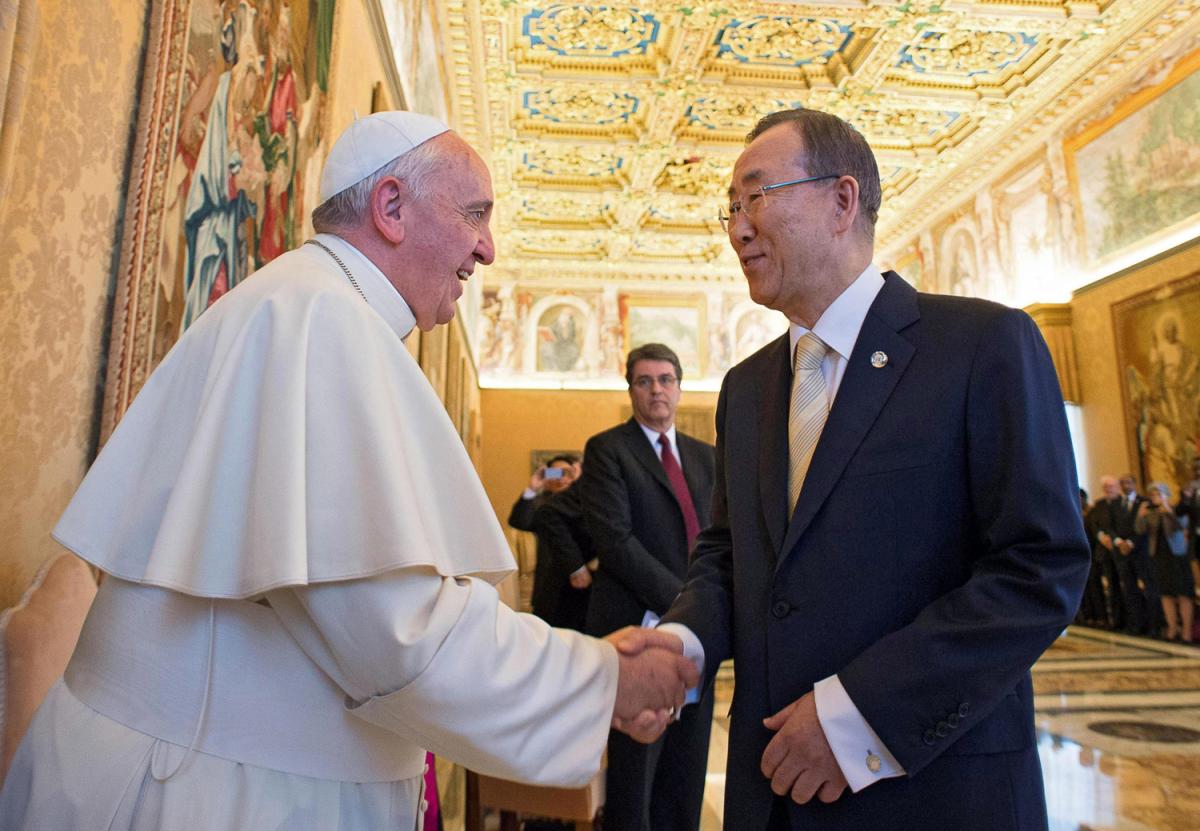 El papa Francisco y Ban Ki-moon coinciden en considerar el cambio climático como una "cuestión moral"