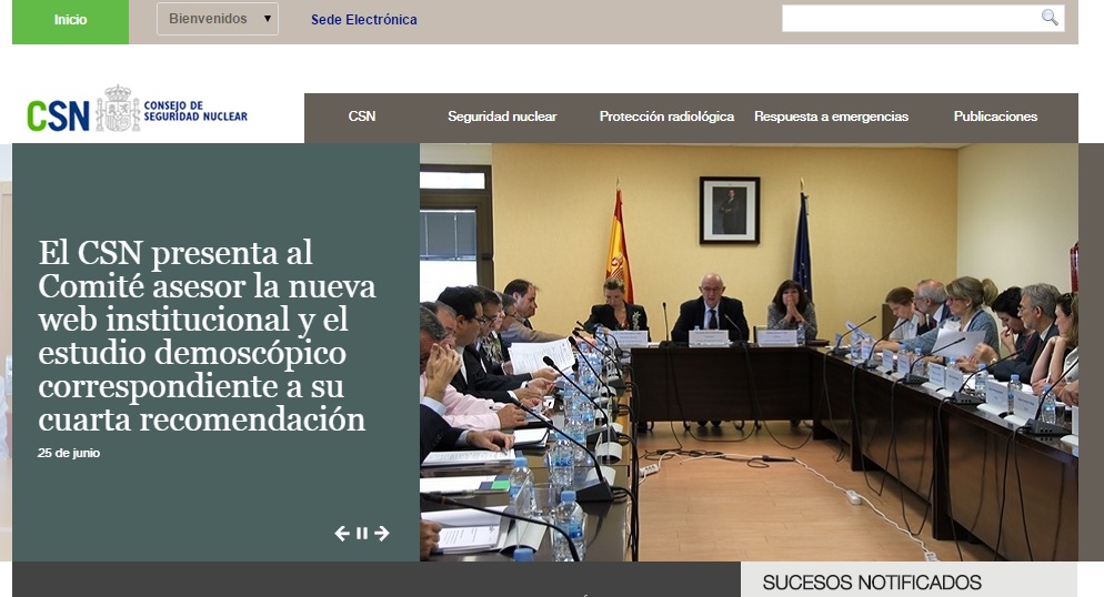 El CSN renueva su web con el objetivo de &quot;difundir más y mejor&quot; la información