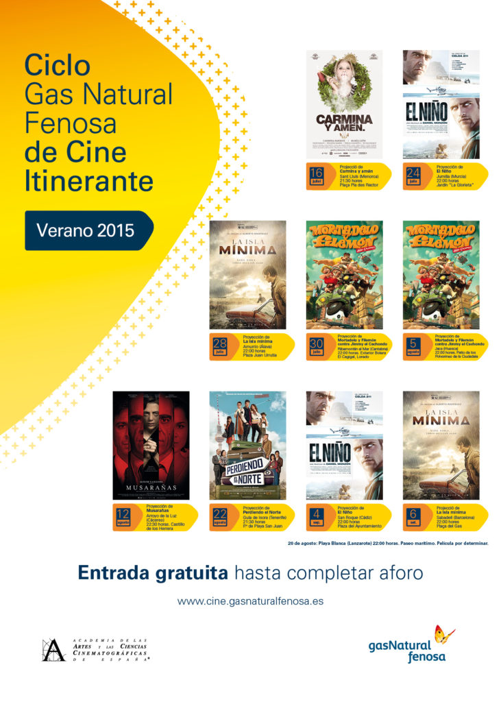 Gas Natural Fenosa lleva cine de verano gratis a varias localidades españolas