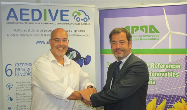 Appa Renovables y Aedive colaborarán para impulsar el vehículo eléctrico sostenible