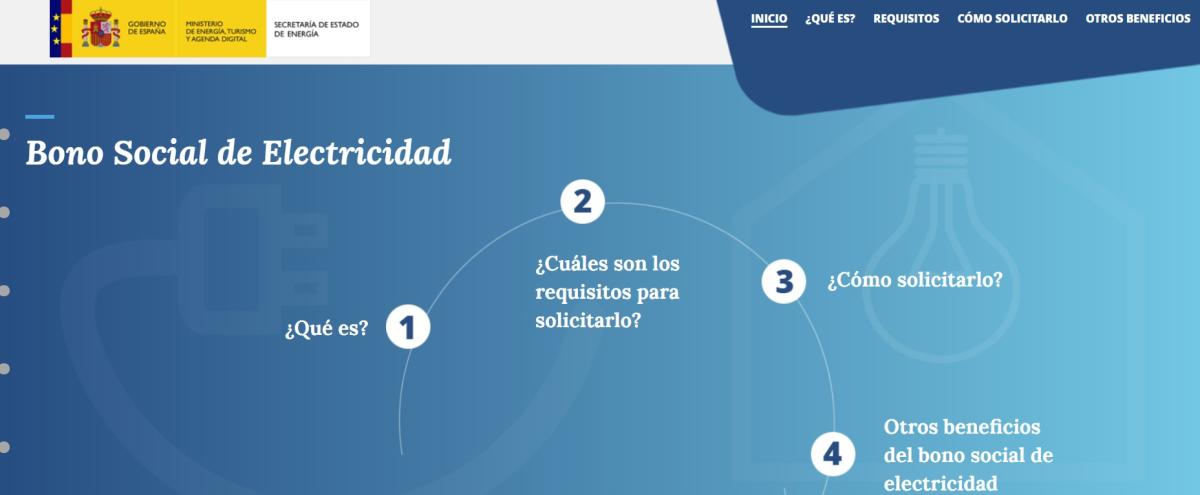 El Gobierno abre una página web para informar sobre el nuevo bono social eléctrico