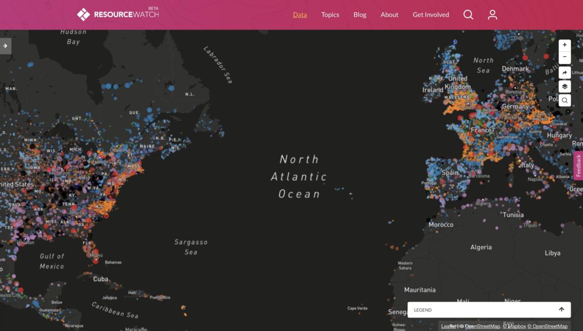 Un mapa interactivo ofrece información detallada sobre las centrales eléctricas de más de 160 países del mundo