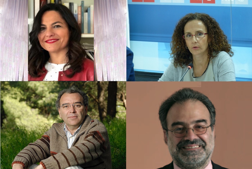 Elvira Romera, la diputada Pilar Lucio, el ecologista Paco Castejón y Josep Serena, los candidatos del Gobierno al CSN