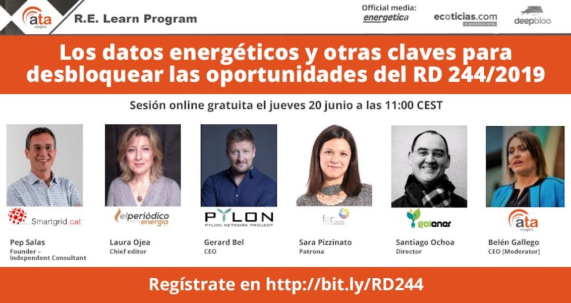 Los datos energéticos y otras claves para optimizar las oportunidades de negocio del RD244/2019 analizadas en un webinar