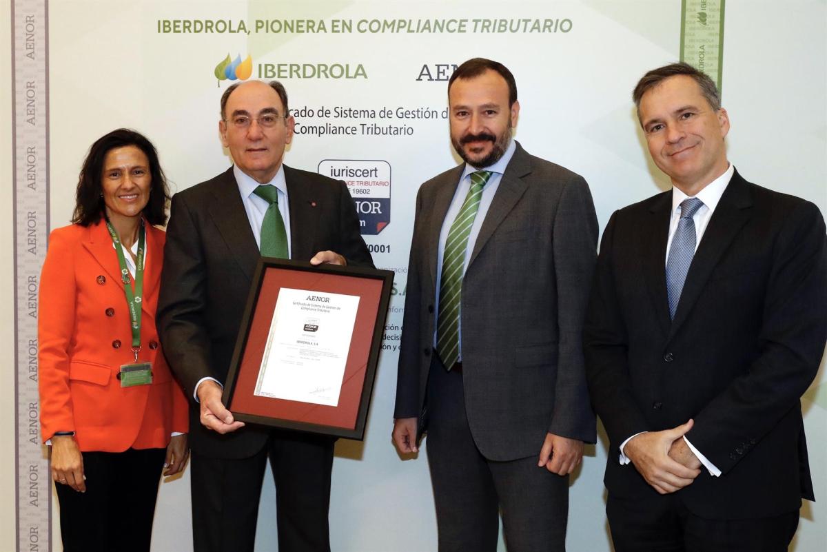 Iberdrola, primera empresa española en obtener certificado a su sistema de gestión de compliance tributario