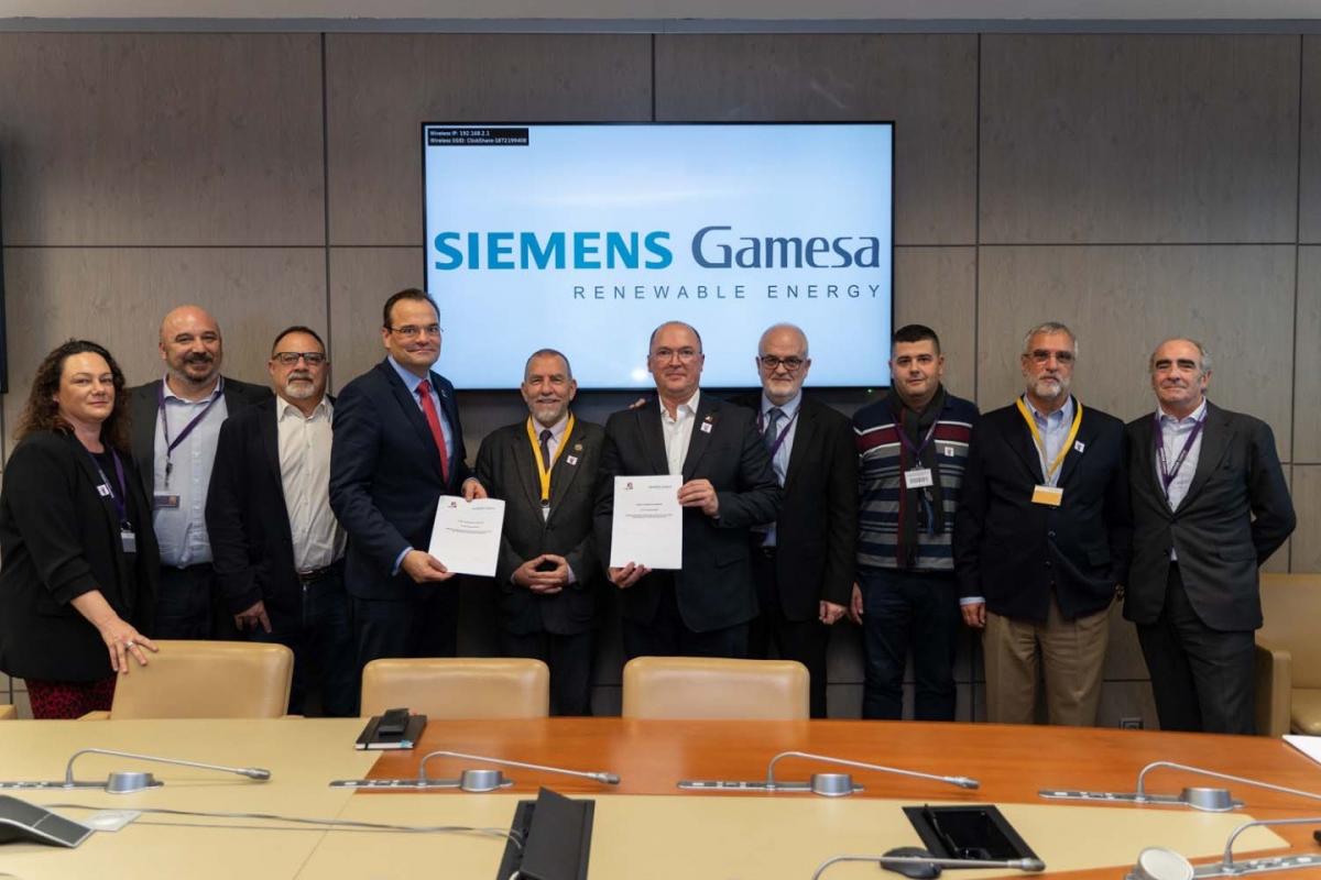 Siemens Gamesa firma un acuerdo laboral global, el único del sector de las renovables que es mundial