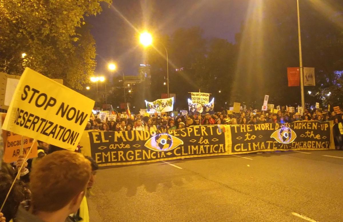 Multitudinaria marcha por el clima en Madrid