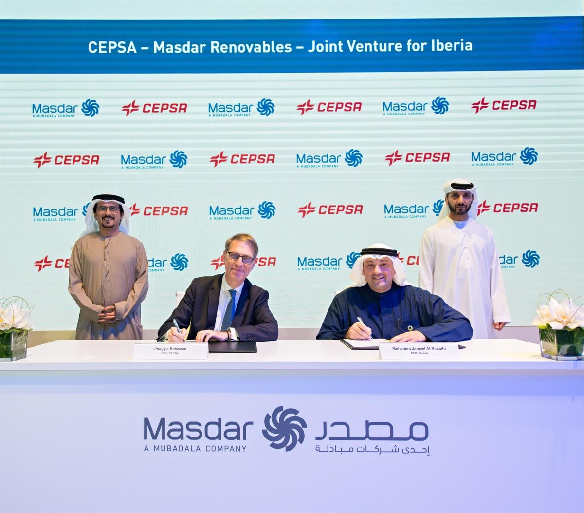 Cepsa y Masdar crean una empresa conjunta para desarrollar hasta 600 MW de renovables en España y Portugal
