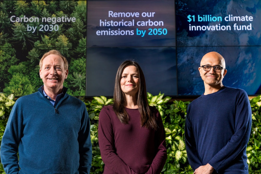 Microsoft da un paso más contra el calentamiento global: será climáticamente negativa y eliminará todo el carbono que ha emitido desde 1975