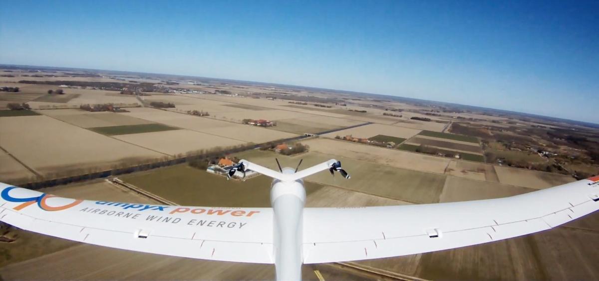 Lo último en energía eólica: drones atados como cometas voladoras