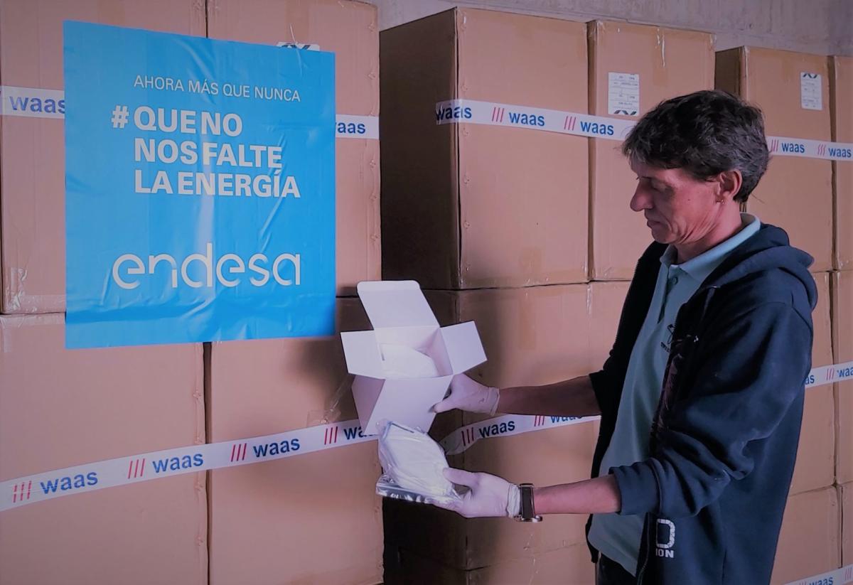 Endesa dona 376.000 mascarillas a Caritas, la Fundación Altius y a las comunidades autónomas