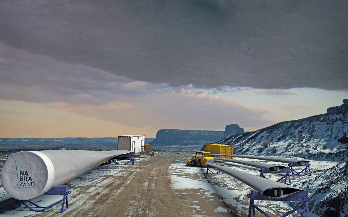 La navarra Nabrawind desarrolla su primera pala eólica modular