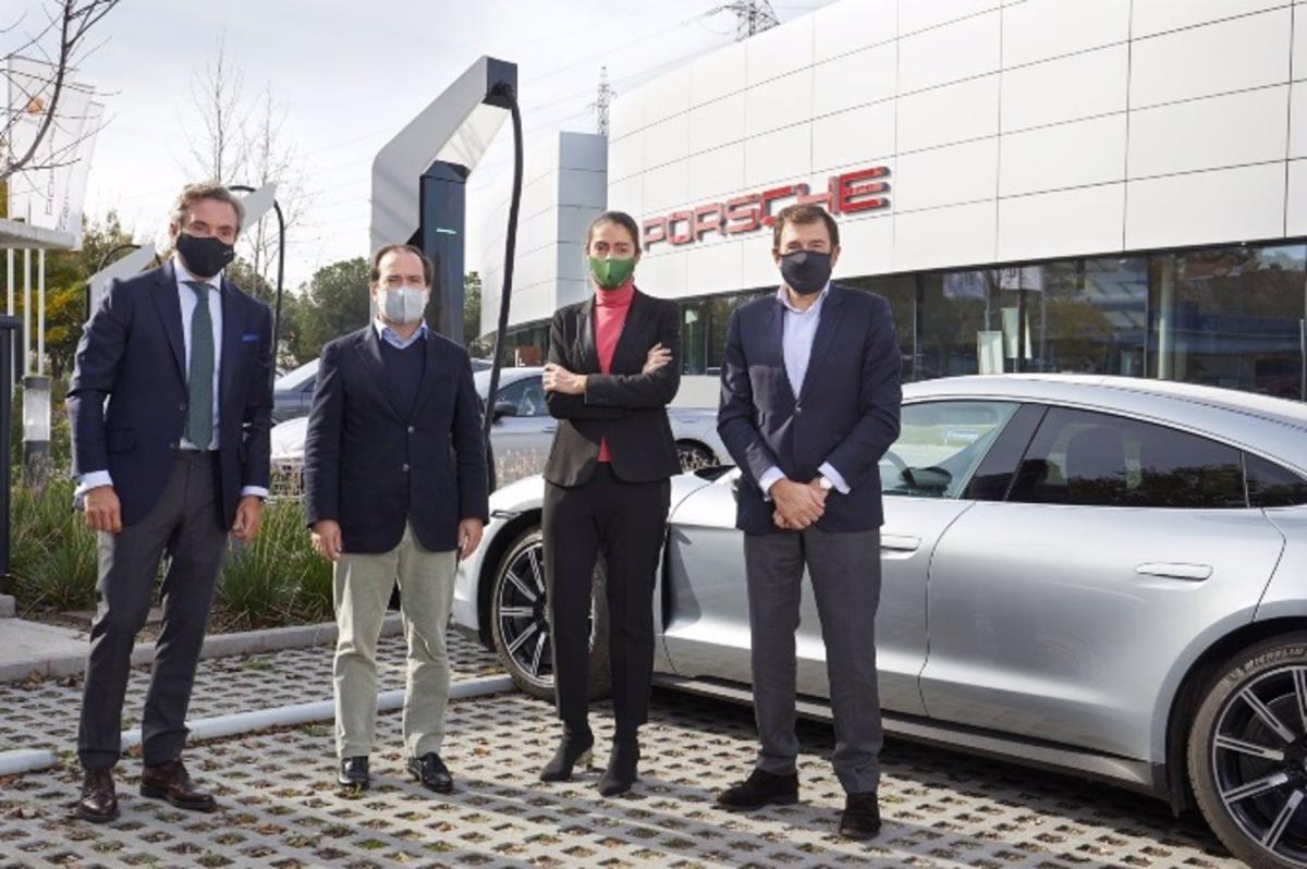 Porsche inaugura en Madrid una estación de carga con seis turbocargadores de 350 kW