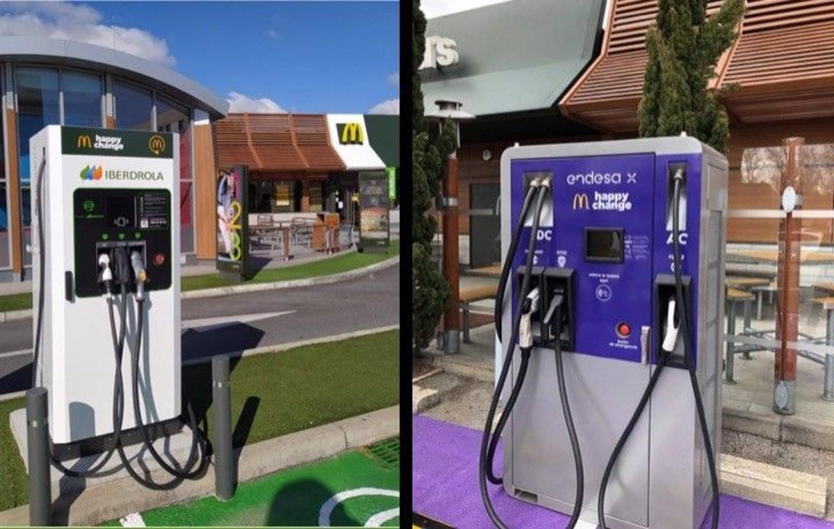 McDonald's instala cargadores rápidos de vehículos eléctricos en los aparcamientos de sus restaurantes