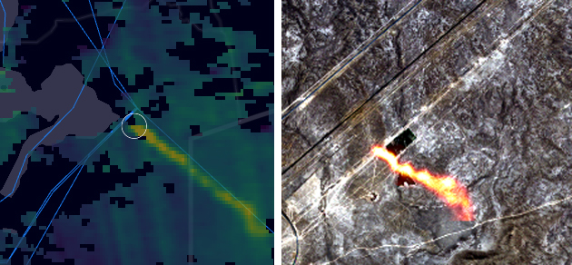 Detectan por primera vez escapes de metano en gasoductos desde el espacio