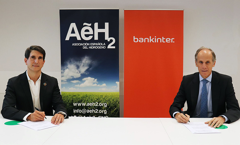 Bankinter y AeH2 firman un acuerdo para financiar con hasta 100 millones proyectos de hidrógeno en empresas