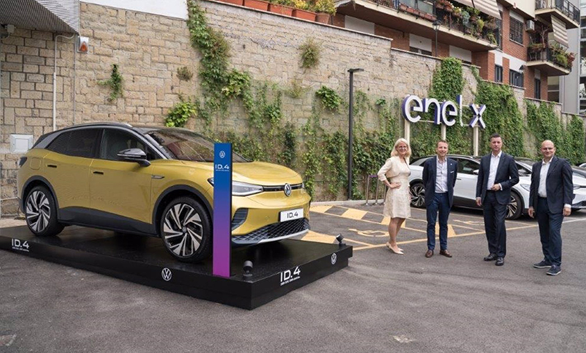 Enel y Volkswagen se alían para impulsar una red de recarga eléctrica de más de 3.000 puntos en Italia