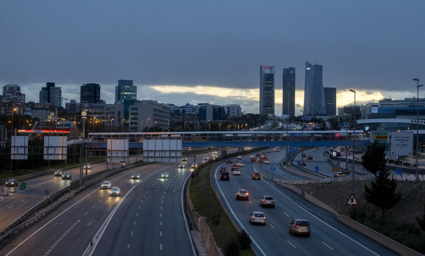 Se mantiene para este viernes el escenario 1 del protocolo anticontaminación con velocidad máxima de 70km/h en M30