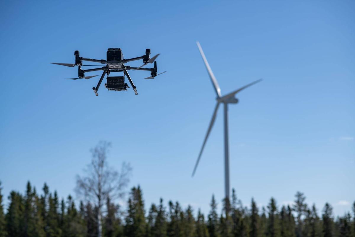 La suiza Sulzer & Schmid lanza una nueva tecnología de drones para la inspección de palas eólicas