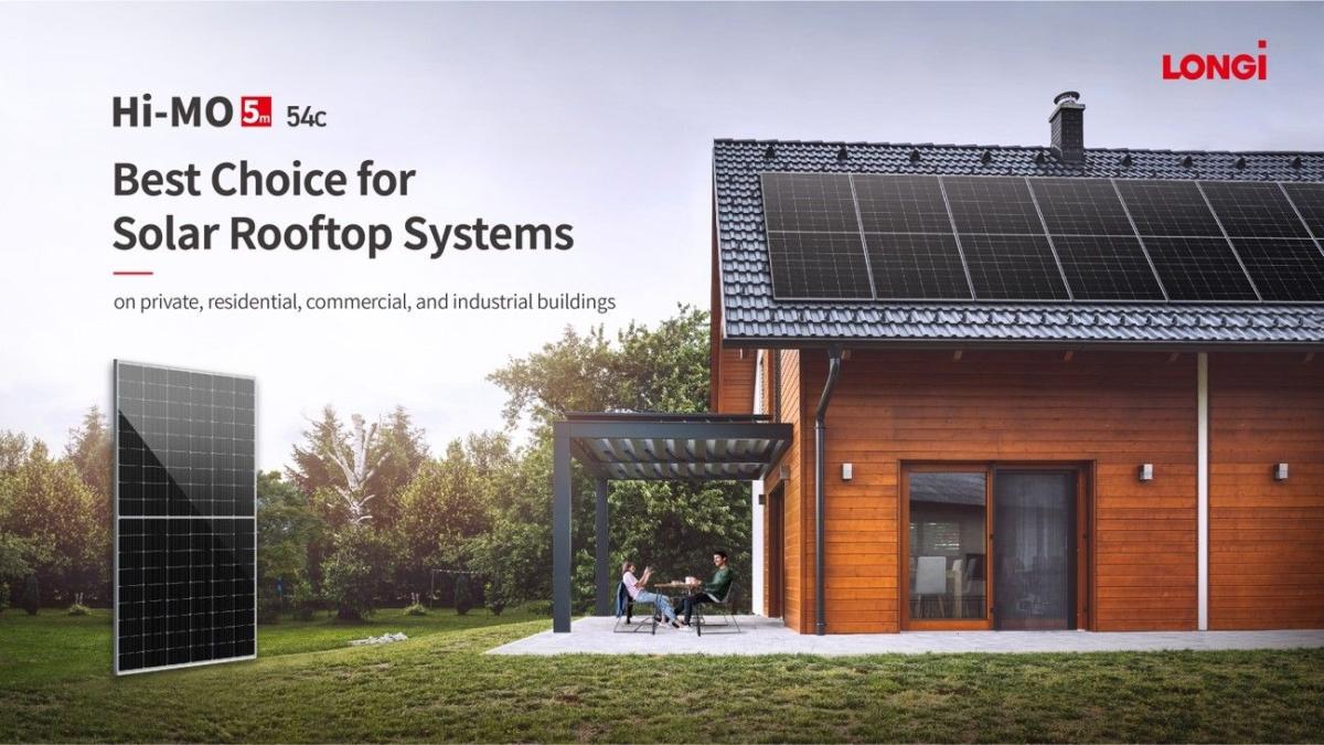 LONGi lanza un panel solar de 415W y una eficiencia del 21,25% para sistemas en el tejado