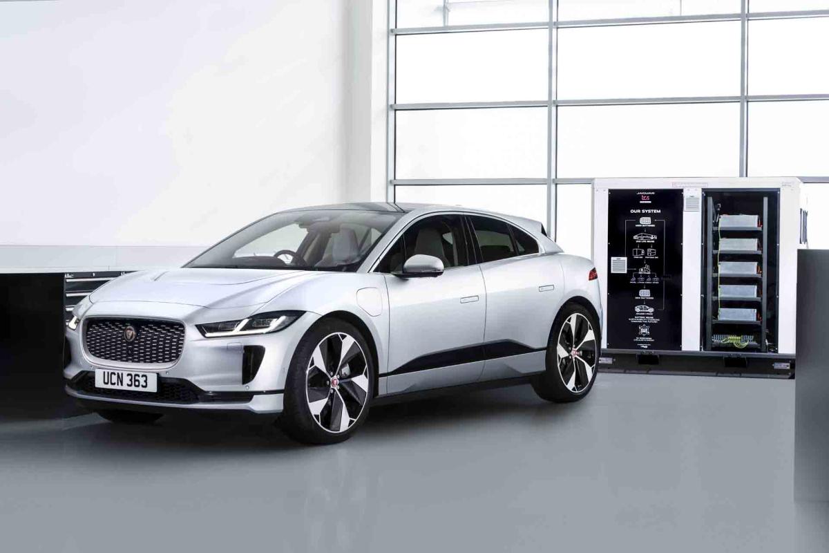 Jaguar crea una estación de carga de 125 kW reutilizando las baterías del I-PACE