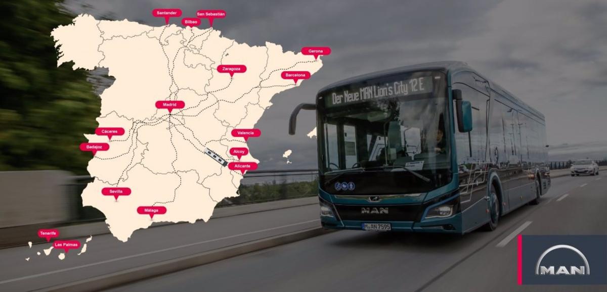 MAN prueba en España su tecnología para autobuses eléctricos