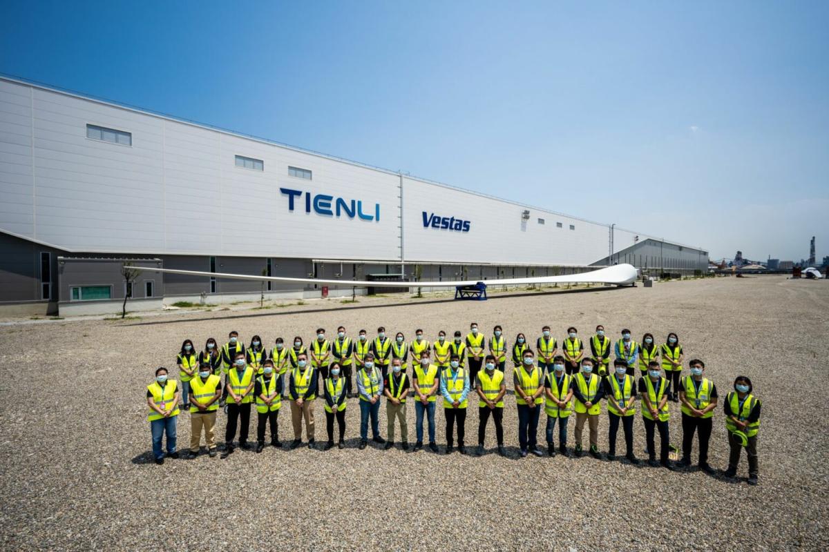 Tien Li produce la primera pala Vestas en su fábrica de Taiwán