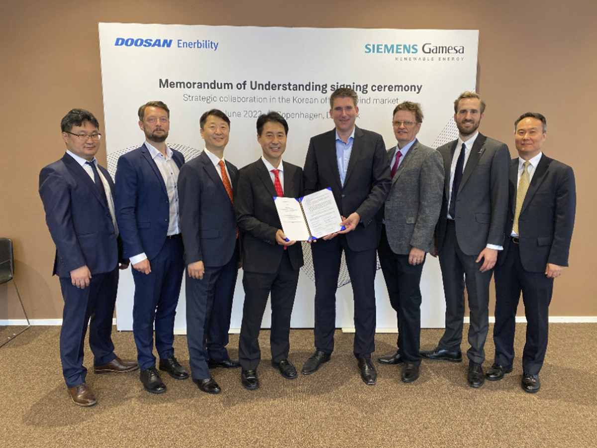 Siemens Gamesa y Doosan Enerbility firman un acuerdo estratégico para el desarrollo offshore en Corea del Sur