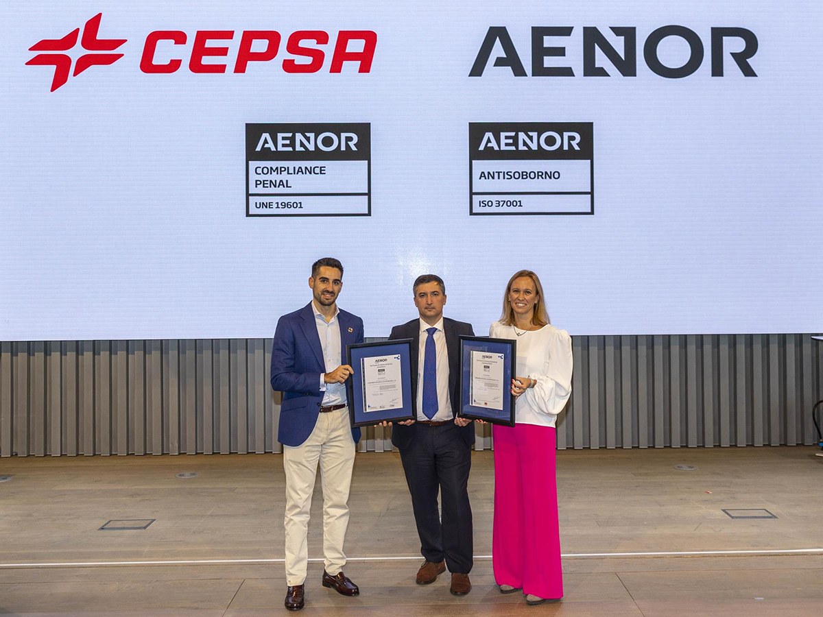 Cepsa renueva la certificación de Aenor en antisoborno y 'compliance' penal