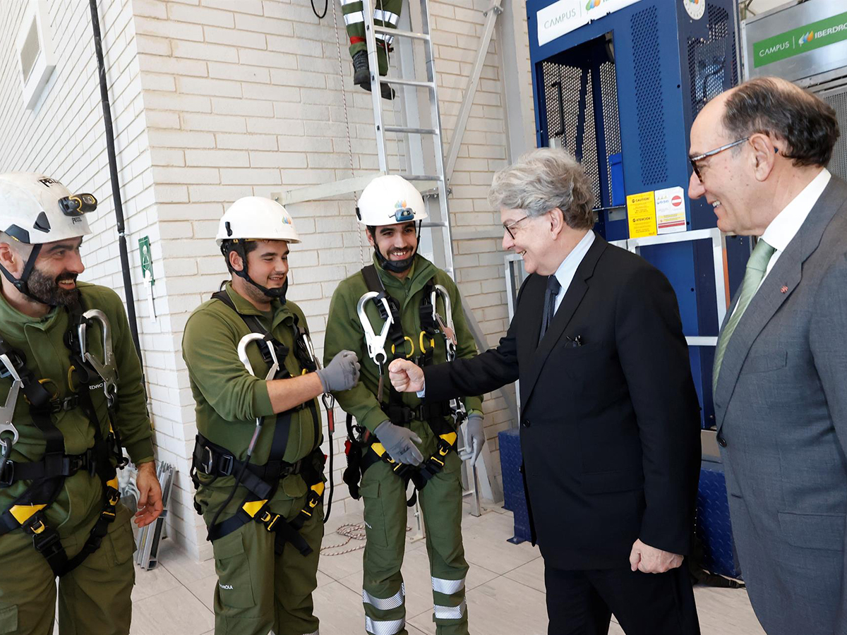 El comisario europeo Breton se reúne con Galán en el Campus de Innovación y Formación de Iberdrola