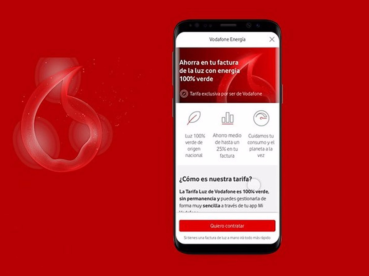 Vodafone Energía lanza una calculadora para que sus clientes descubran lo que pagarían con su tarifa de la luz