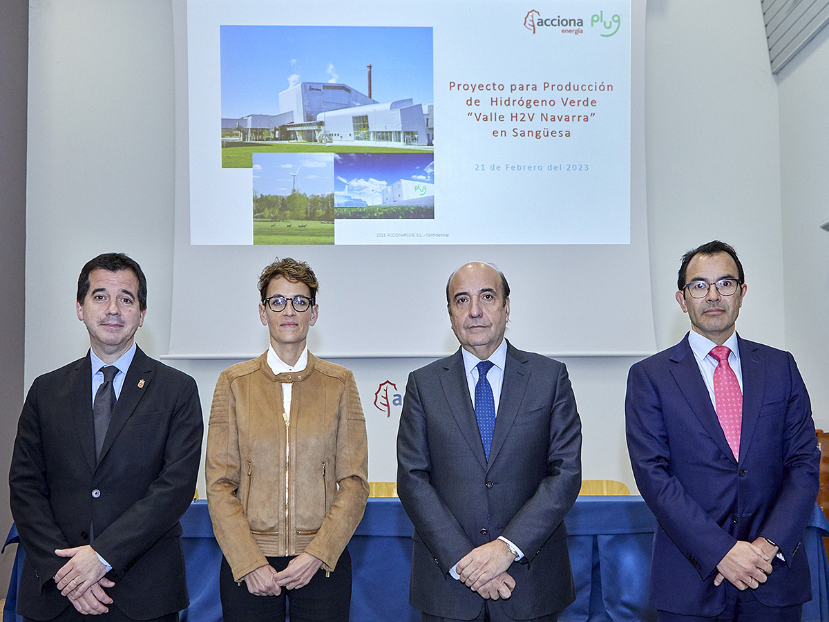 Plug Power y Acciona Energía presentan su proyecto de hidrógeno verde en Navarra