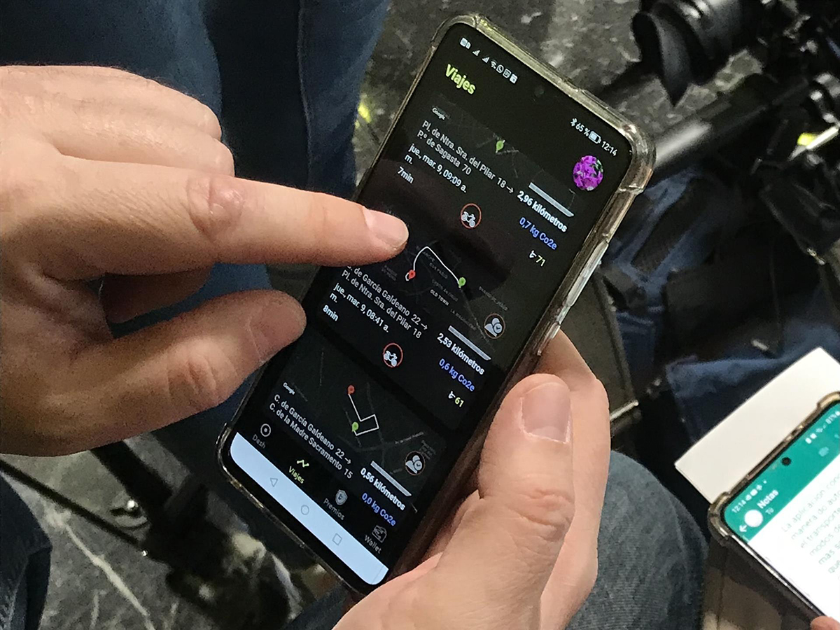 Una app de movilidad permite conocer la huella de carbono