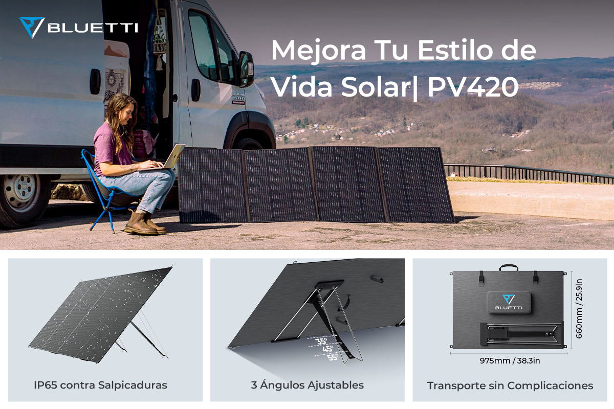 BLUETTI presenta el panel solar portátil PV420 para facilitar el acceso a la energía renovable