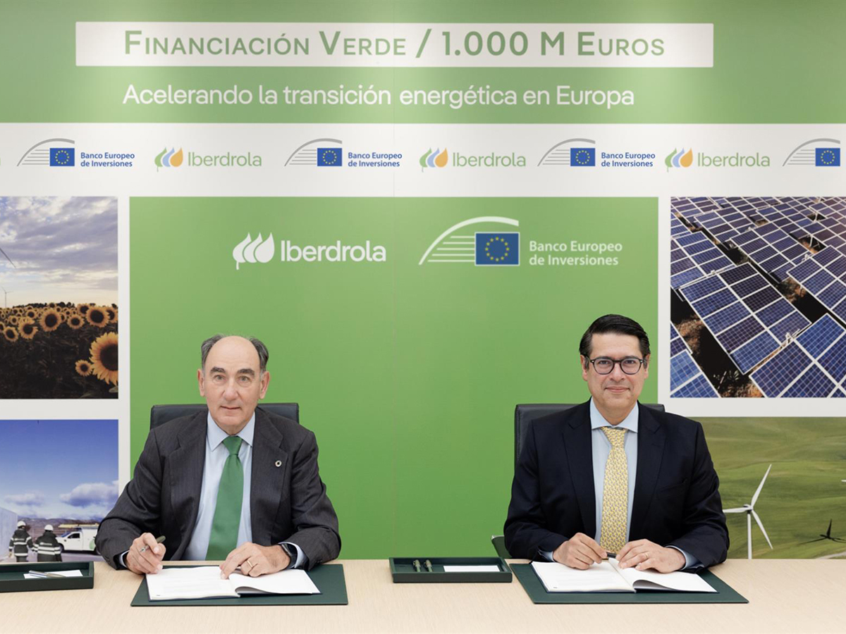 Iberdrola firma un préstamo de 1.000 millones con el BEI para renovables en España, Portugal y Alemania