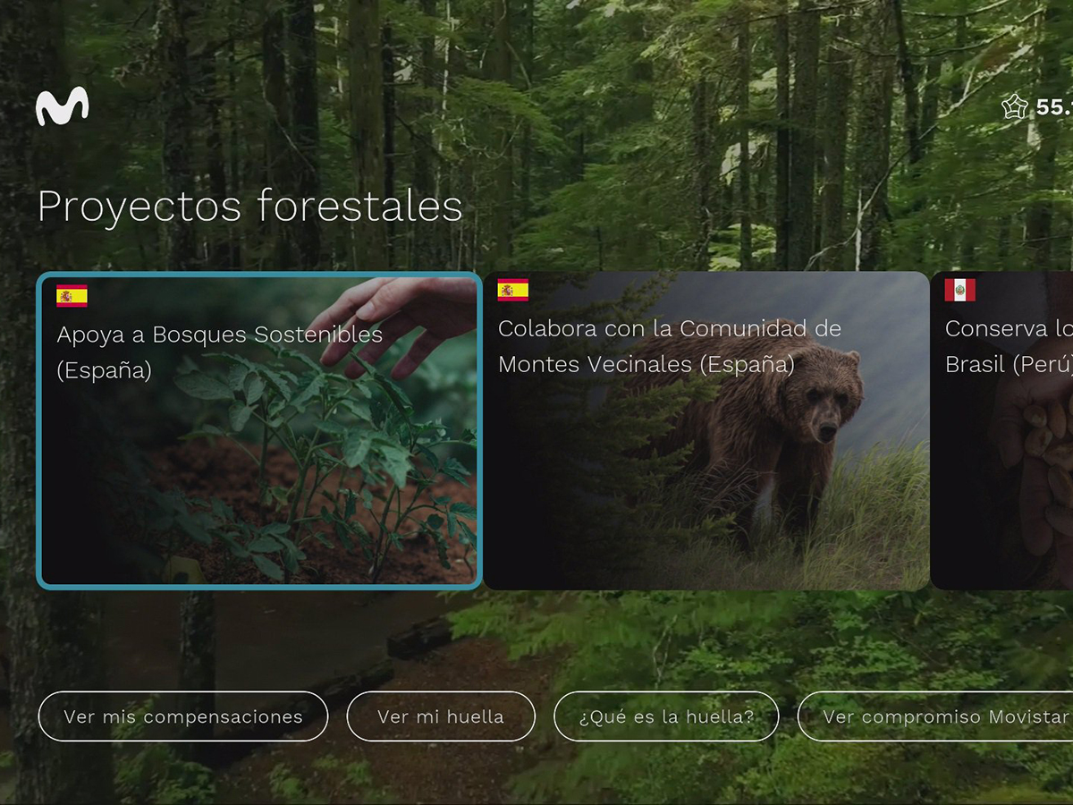 Los usuarios de Movistar Plus+ podrán compensar su huella de carbono en una nueva 'living app'