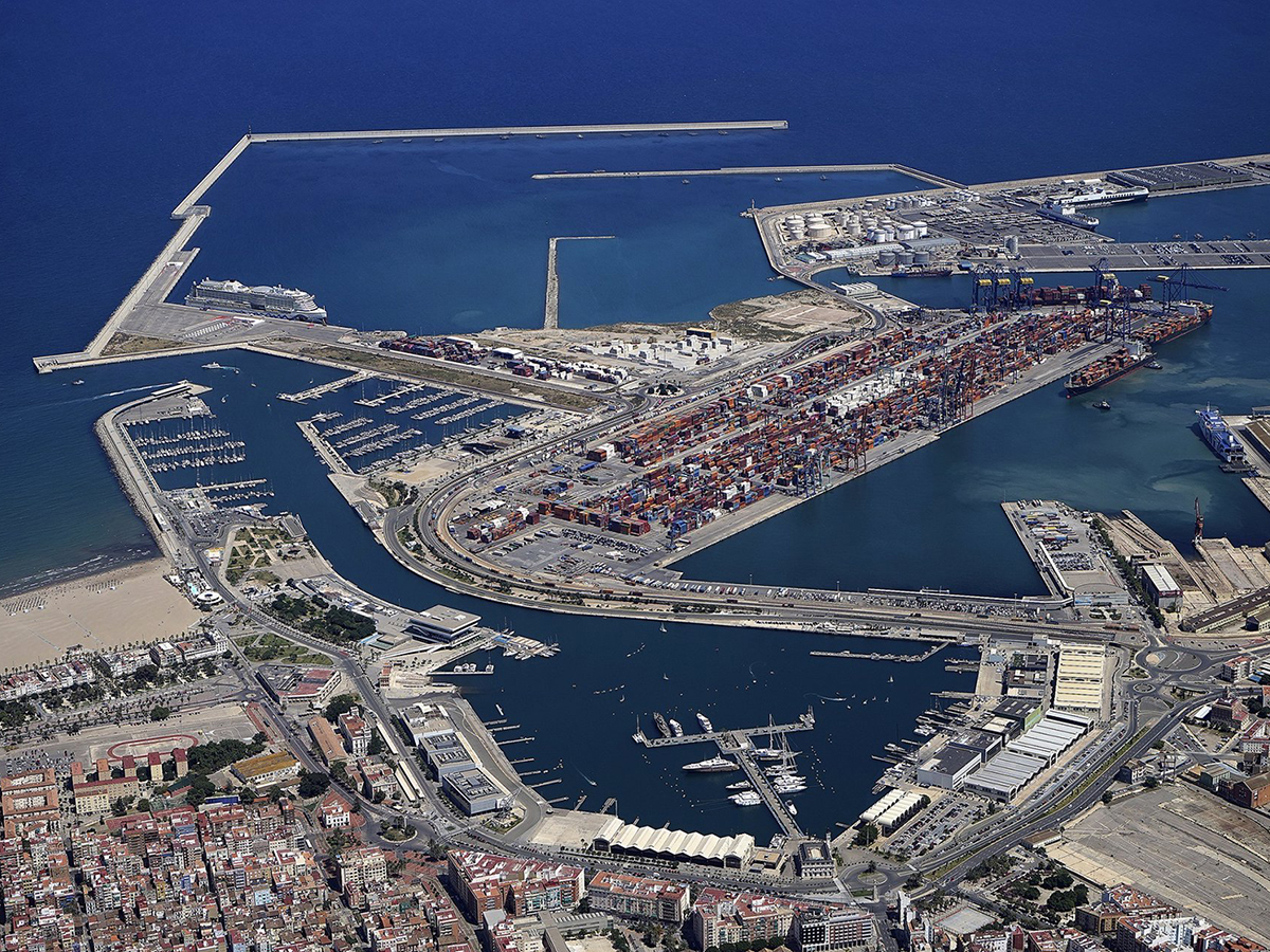 Imagen aérea del Puerto de Valencia. FOTO: Autoridad Portuaria de Valencia