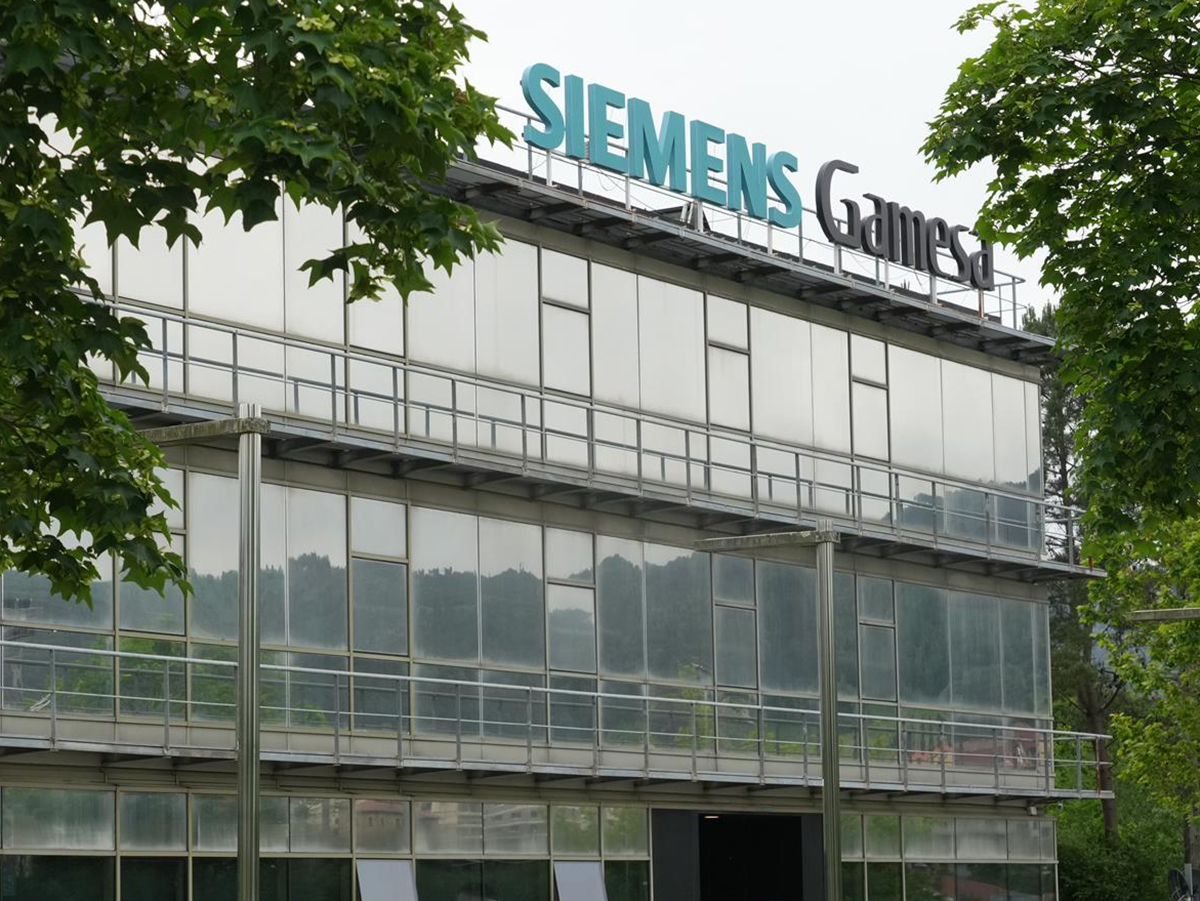 Fachada del edificio de Siemens Gamesa en el Parque Tecnológico de Zamudio, a 23 de mayo de 2022, en Zamudio, Vizcaya, (España). 