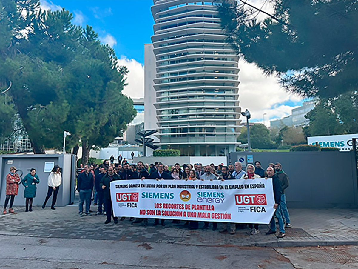 UGT critica el "oscurantismo" de Siemens Energy al no aclarar el futuro de la actividad y del empleo de Gamesa