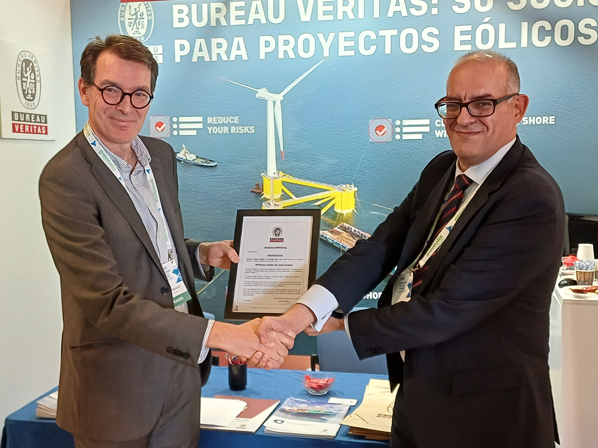 La tecnología W2Power de Enerocean recibe la certificación de diseño de Bureau Veritas