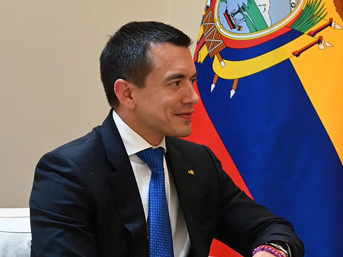 El presidente de Ecuador, Daniel Noboa.