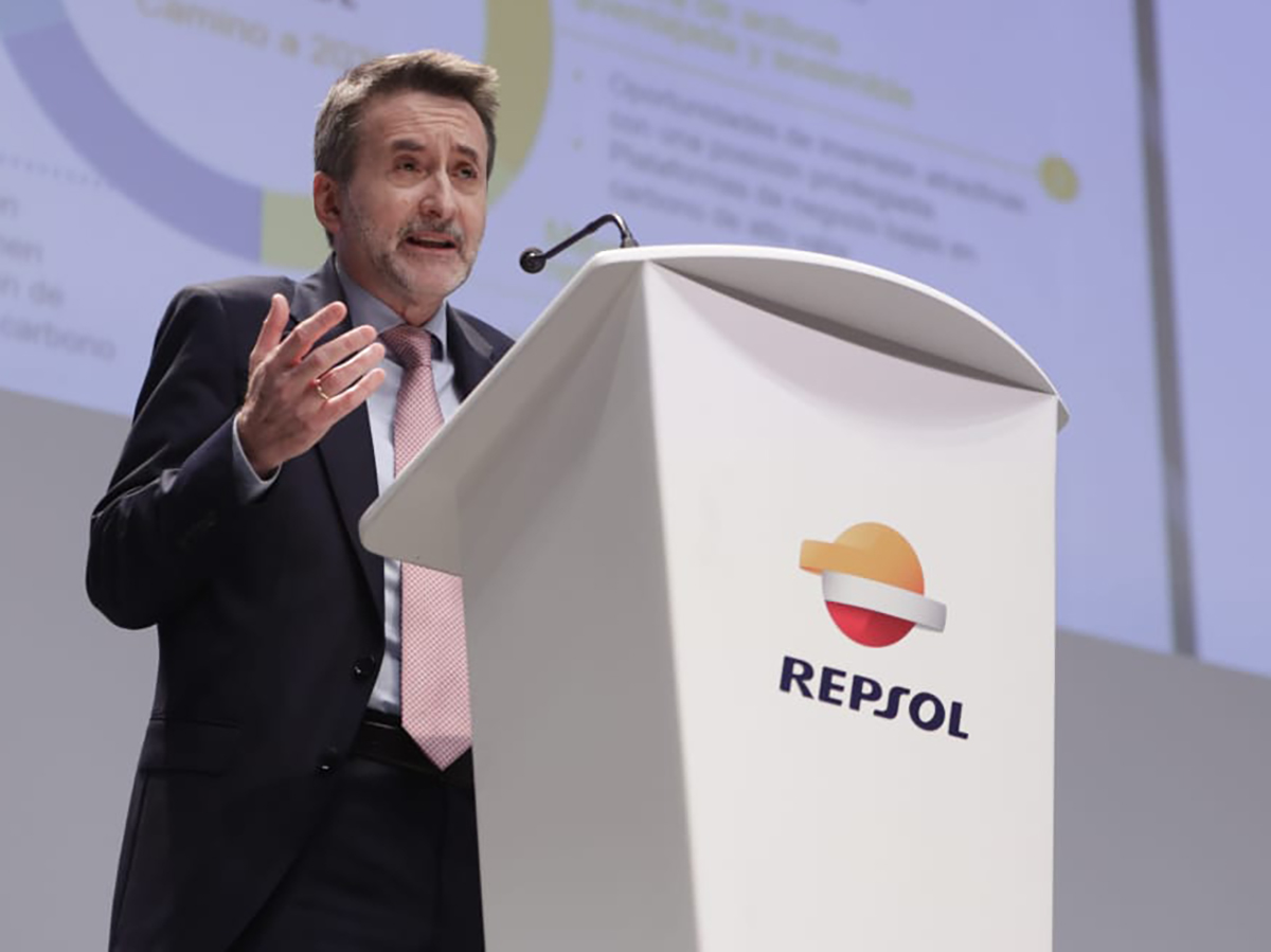 El CEO de Repsol, Josu Jon Imaz, en la presentación de resultados de la compañía.