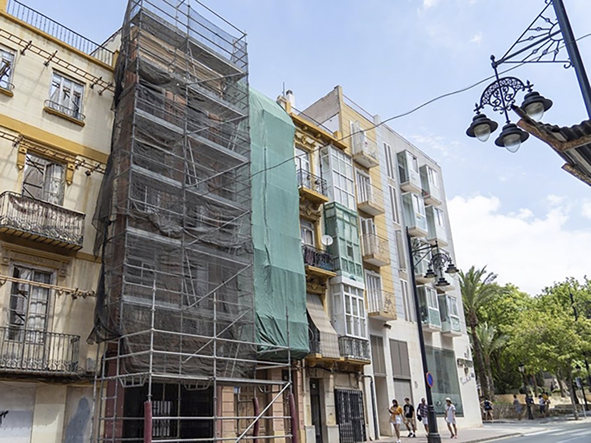 Comienzan las obras de rehabilitación de tres edificios en San Diego y Jara, en Cartagena. FOTO: Ayuntamiento de Murcia