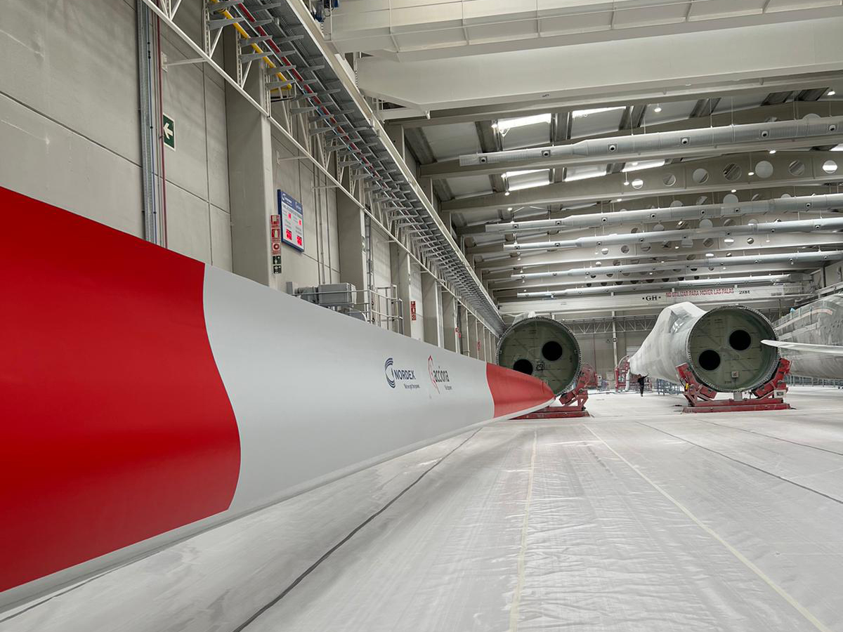 Nordex Acciona estudia fabricar sus palas de 87 metros en Navarra