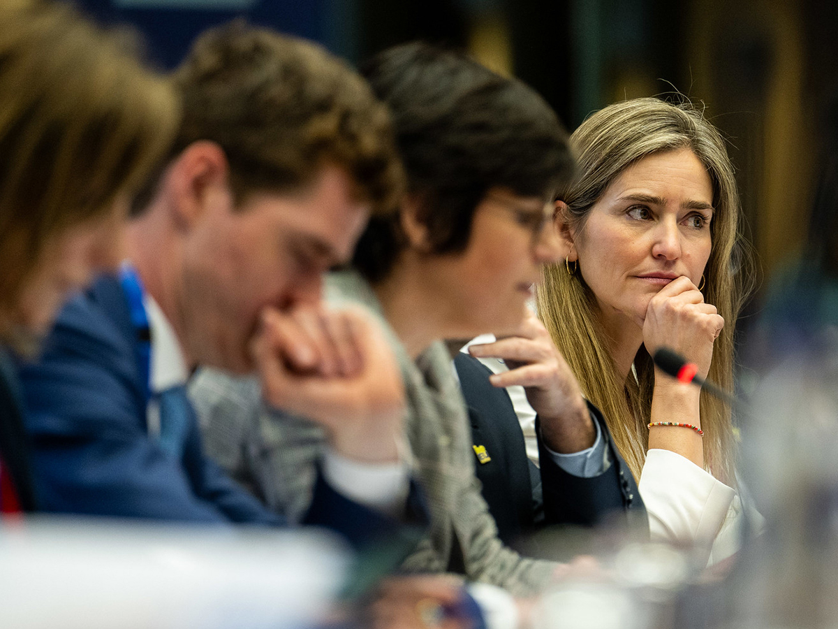 La secretaria de Estado de Energía, Sara Aagesen, en la Reunión informal del Consejo de Energía en el Palacio de Egmont de Bruselas.