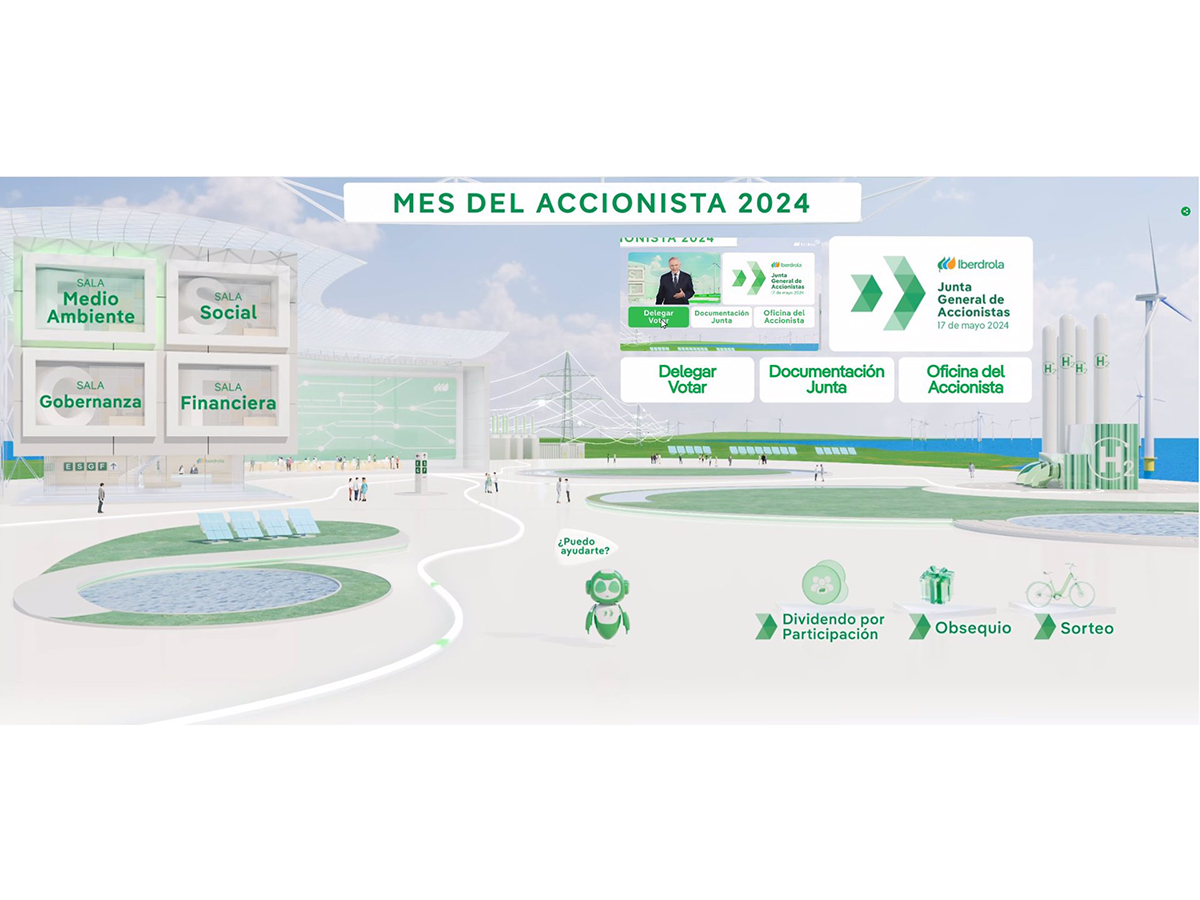 Iberdrola lanza el Mes del Accionista con un espacio virtual con toda la información de su próxima junta