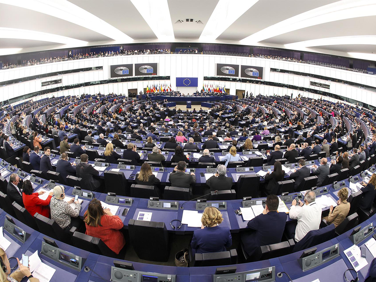 Sesión plenaria del Parlamento Europeo en Estrasburgo.