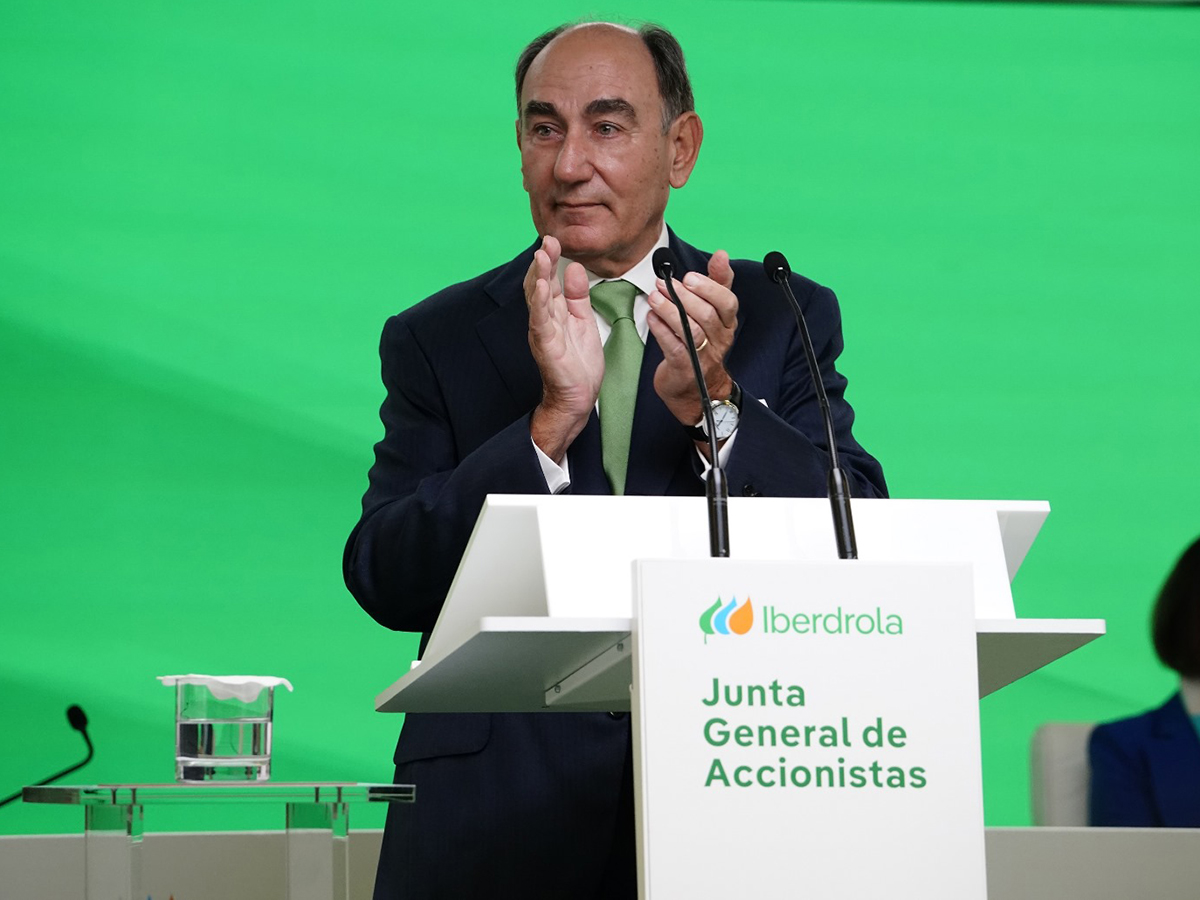 Ignacio Galán en la Junta General de Accionistas de 2024 en Bilbao